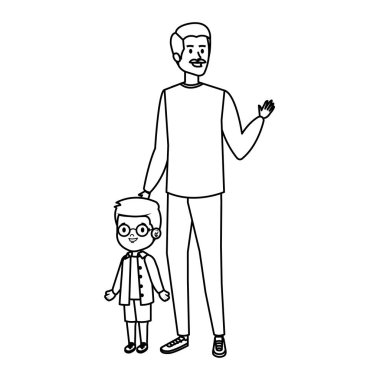 oğul karakterli genç baba