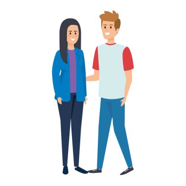 Genç çift avatarlar karakter