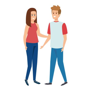 Genç çift avatarlar karakter