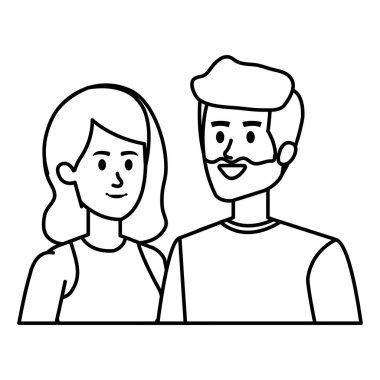 Genç çift avatarlar karakter