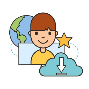 adam karikatür bulut depolama indir dünya sosyal medya