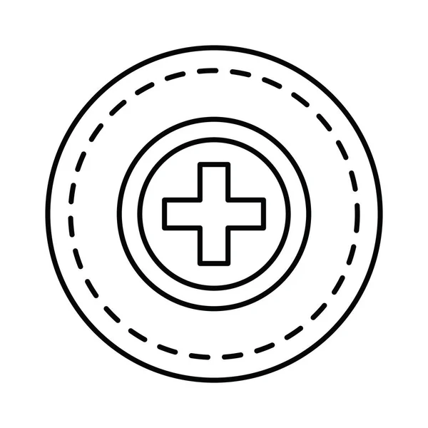 Ikona PLUSS symbol na białym tle — Wektor stockowy