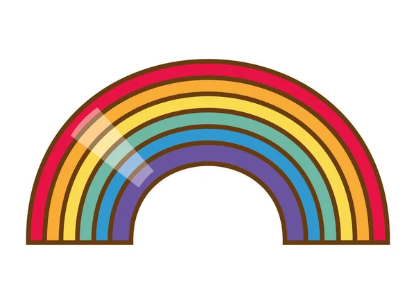 Rainbow fantasy icon — Stock Vector