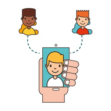 el tutan akıllı telefon adam insanlar sosyal medya