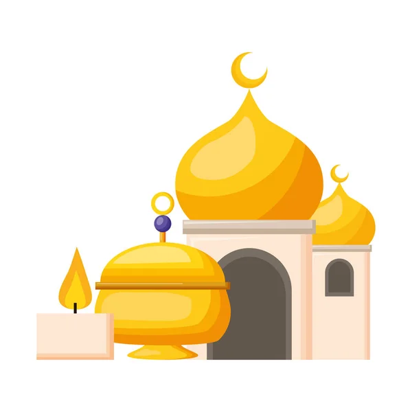 Tetera taj mahal — Vector de stock