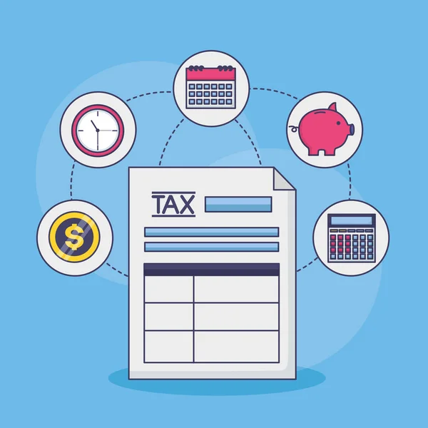 Податкових платежів концепції — стоковий вектор
