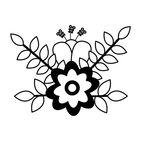 Květinová květinová dekorace — Stockový vektor
