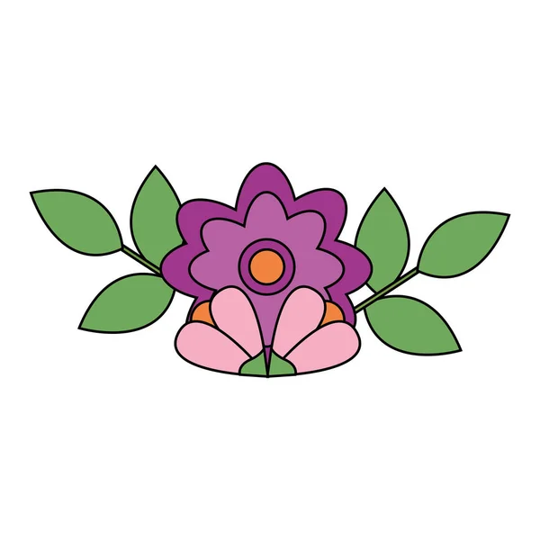 Květinové listy dekorace — Stockový vektor