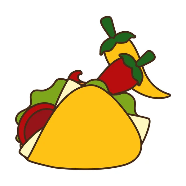 Taco papryka chili — Wektor stockowy