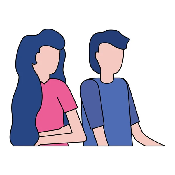 Geste homme et femme — Image vectorielle