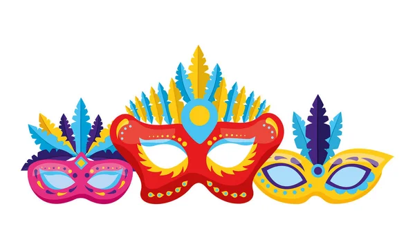 Cornice maschera carnevale — Vettoriale Stock