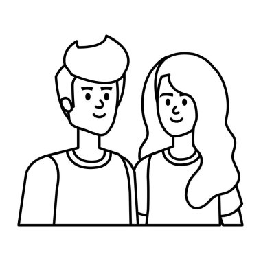 Genç çift avatarlar karakter