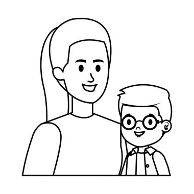 Küçük oğul karakterli Genç Anne