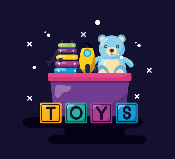 Kids toys design — Stock Vector