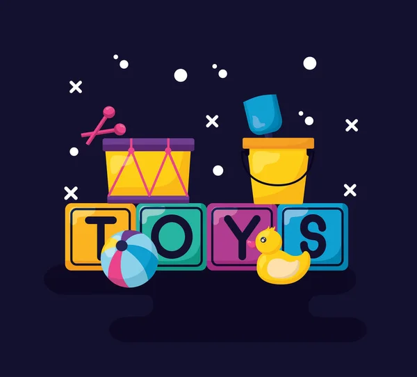 Kids toys design — Stock Vector