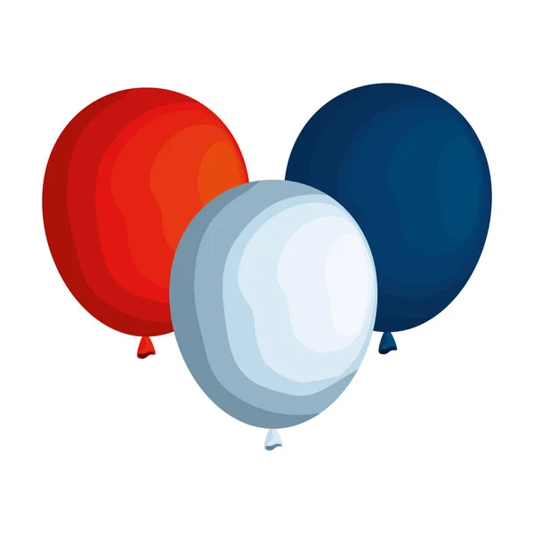 Luftballons Helium schwimmende Symbole — Stockvektor