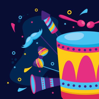 davul havai fişek karnaval