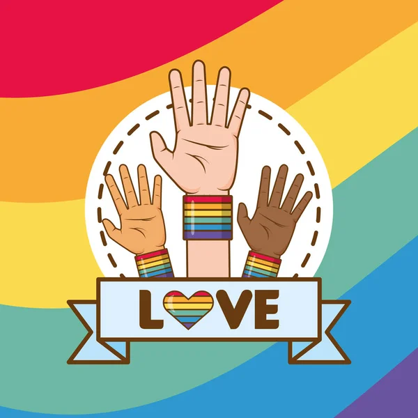 Lgbt orgullo amor — Vector de stock