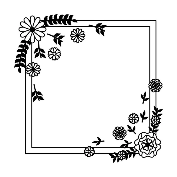 Λουλούδια διακόσμηση σήμα — Διανυσματικό Αρχείο