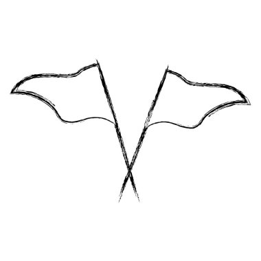 çapraz bayraklar işaretçi konum yön simgesi