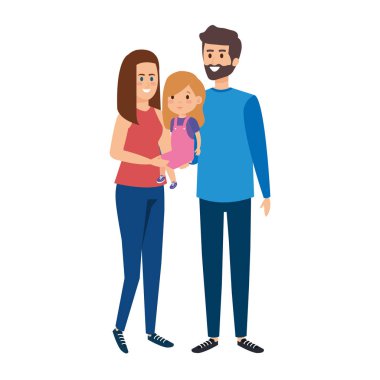 Ebeveynlerin çift kızı karakterlerle