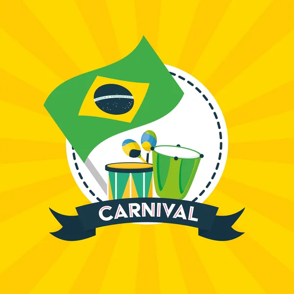 Festival de carnaval do brasil — Vetor de Stock