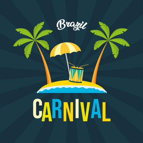 Βραζιλία καρναβάλι Φεστιβάλ — Διανυσματικό Αρχείο