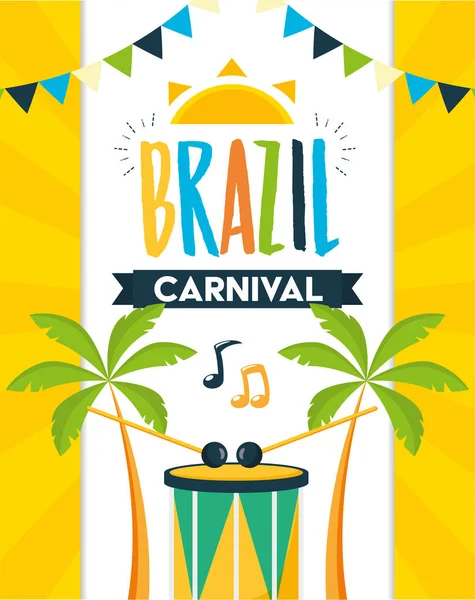 Festival de carnaval do brasil — Vetor de Stock