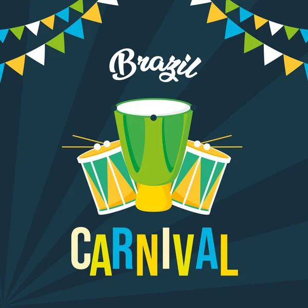 Festival del carnevale brasiliano — Vettoriale Stock