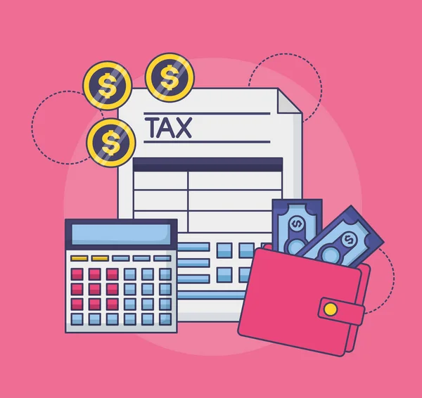 Tax payment concept — Stock Vector