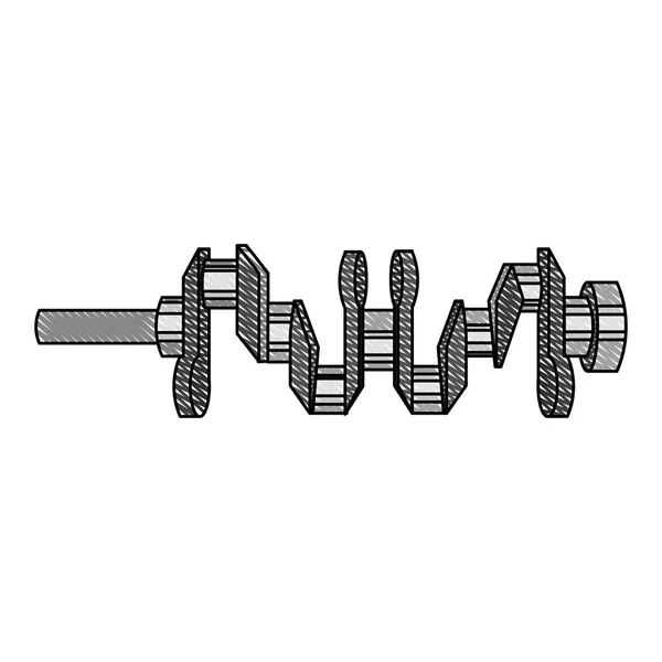 Kurbelwelle Motor Stück Symbol — Stockvektor