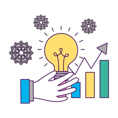 iş el tutma ampul istatistik grafik