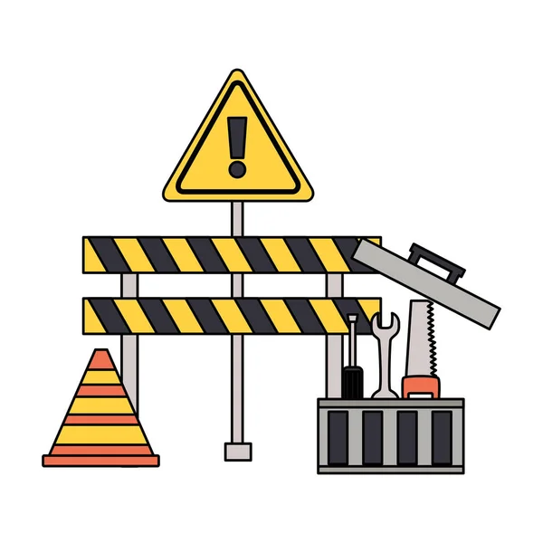 Ferramentas de barreira de construção —  Vetores de Stock