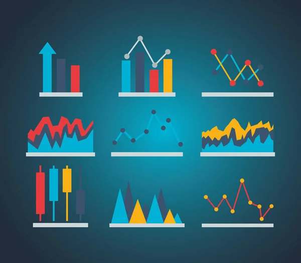 Mercado financeiro de acções —  Vetores de Stock