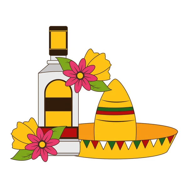 Mexican hat tequila — Stock Vector