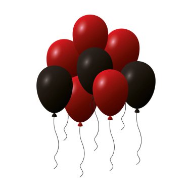 beyaz arka plan demet balon dekorasyon
