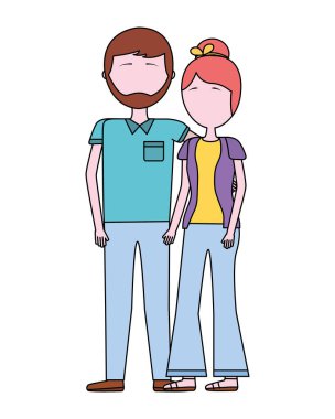 Genç çift avatar karakter