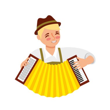 akordeon portre ile Bavyera adam