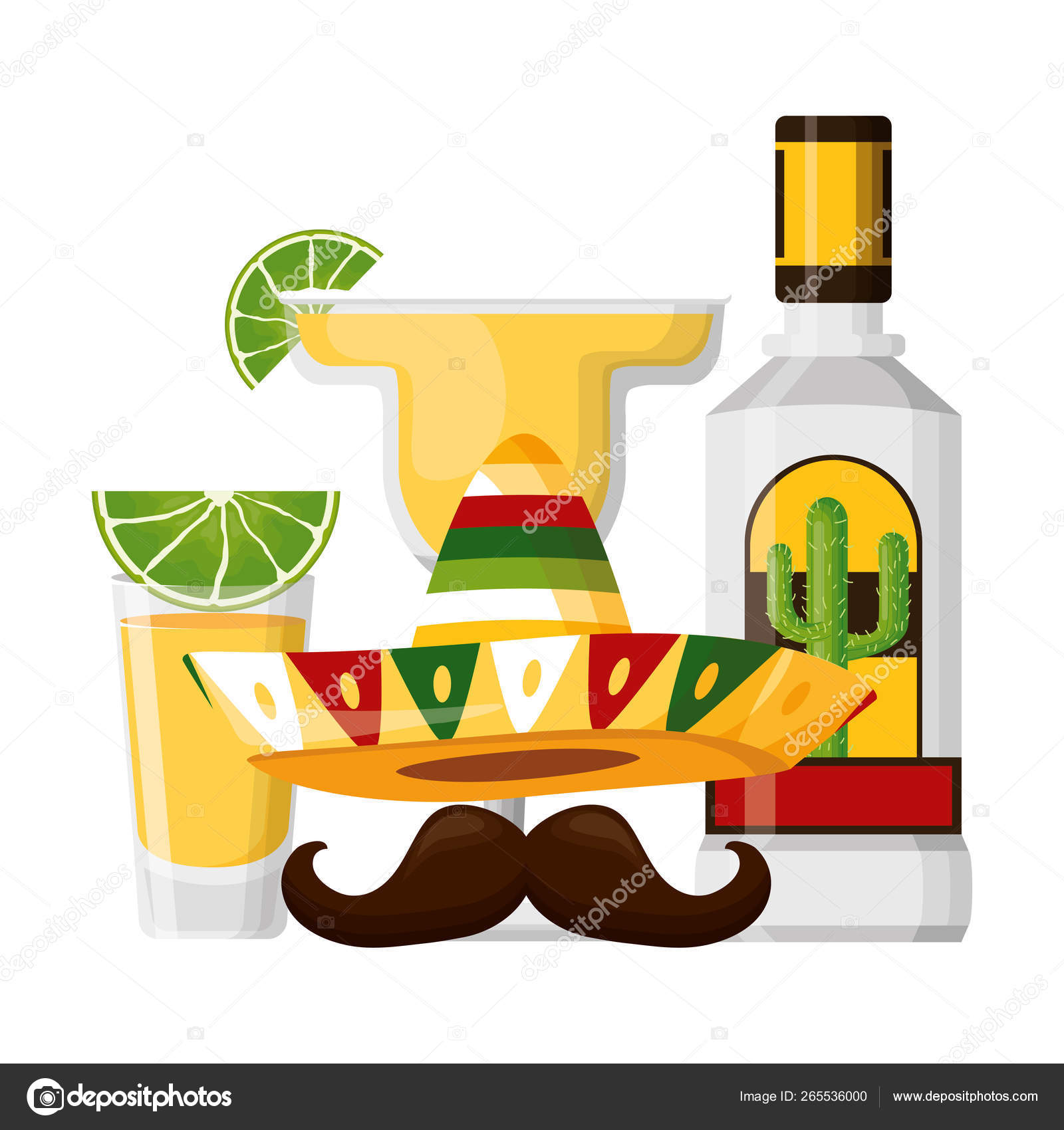 Mexican hat tequila Stock Illustration by ©yupiramos 265536000