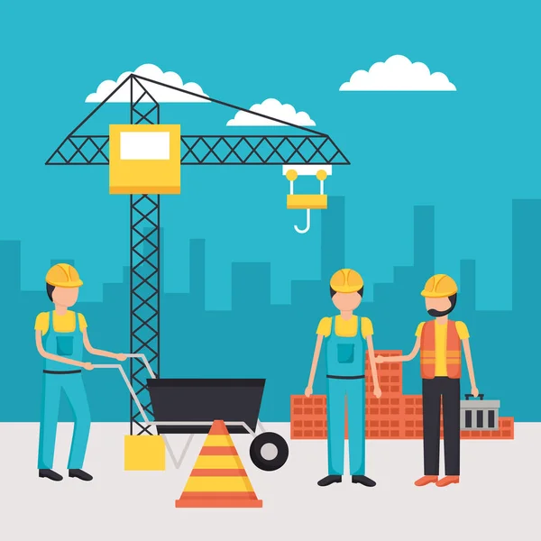 Équipement de construction des travailleurs — Image vectorielle