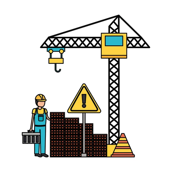 Dělnické stavební zařízení — Stockový vektor