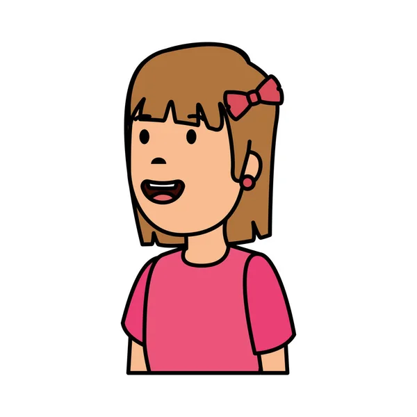Little girl kid character — Stock Vector