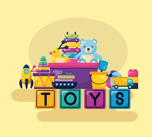 Dětské hračky design — Stockový vektor
