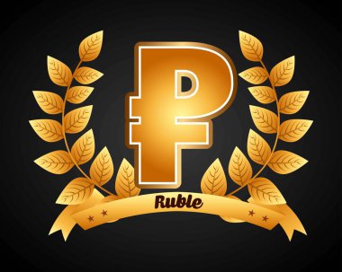 ruble sembolü Vektör