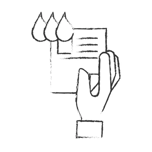 Mão segurando design tom de cor de papel —  Vetores de Stock