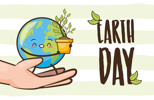 Earth Day Karte — Stockvektor