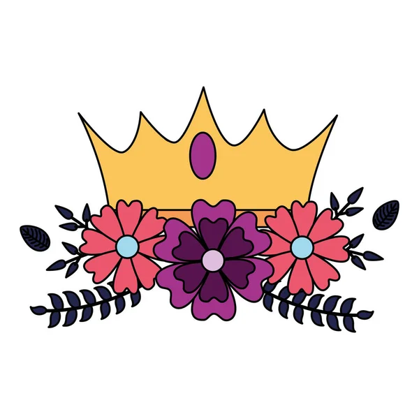 Corona fiori di lusso — Vettoriale Stock