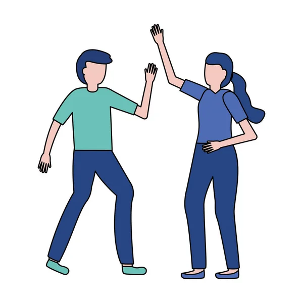 Man och kvinna gest — Stock vektor