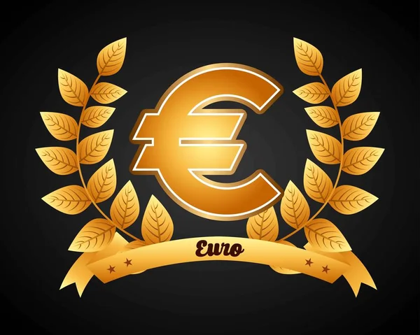 Símbolo euro Vector — Archivo Imágenes Vectoriales
