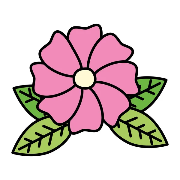 Hojas de flores follaje — Vector de stock